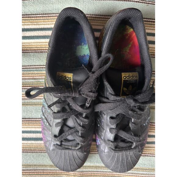 Adidas Superstar Pride BB1687 Paint Splatter Size US Mens 7 LGBTQ RARE - Picture 5 of 11